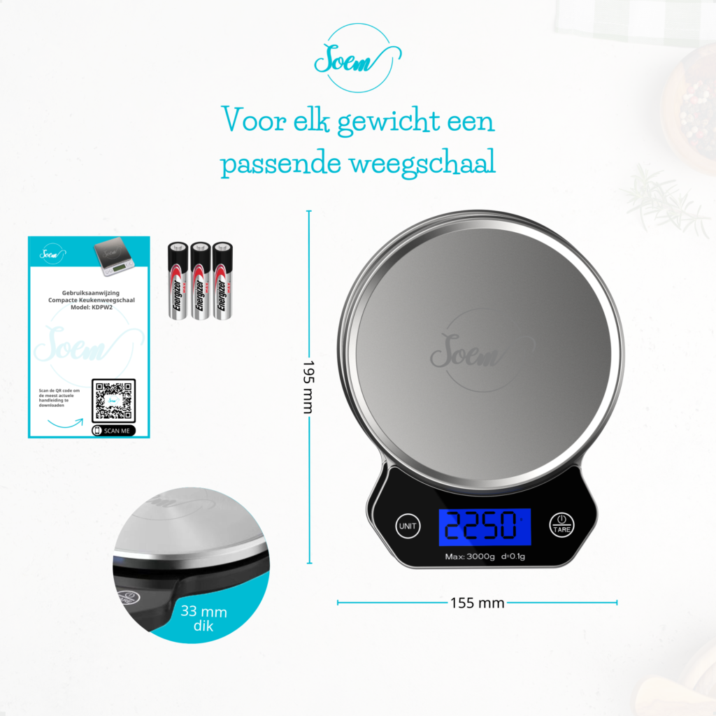 Intirilife Digitale Keukenweegschaal in ROSÉ GOUD - 5kg Elektronische Keukenweegschaal